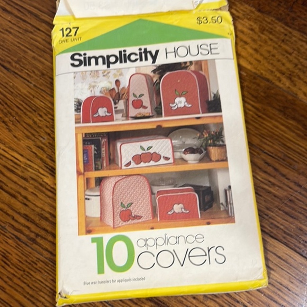 Simplicity Vintage Sewing Pattern Small Appliance Covers Apple Design 1983